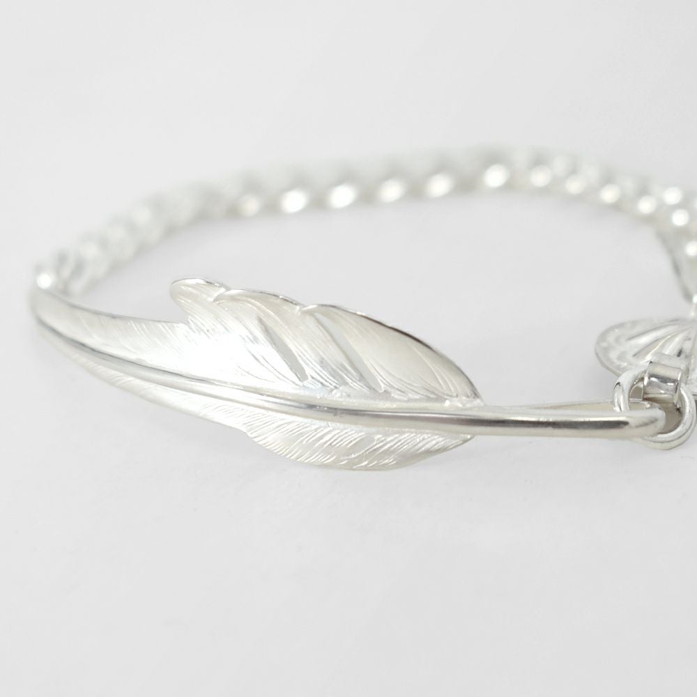 ラリースミス(LARRY SMITH) KAZEKIRI FEATHER CHAIN BRACELET