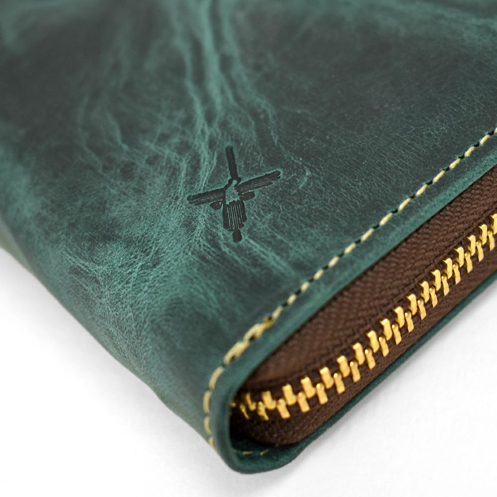 アインソフ (Ain Soph) ワクシープレス ラウンドファスナー長財布 革