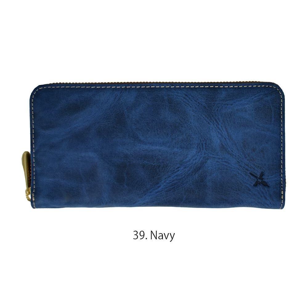 アインソフ (Ain Soph) ワクシープレス ラウンドファスナー長財布 革 アインソフ (Ain Soph) ワクシープレス ラウンドファスナー長財布 革