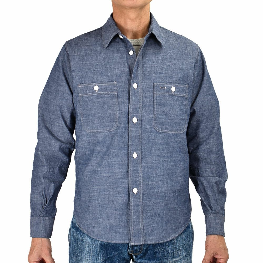 デラックスウエア (DELUXEWARE) 56 INDIGO CHAMBRAY 長袖インディゴ