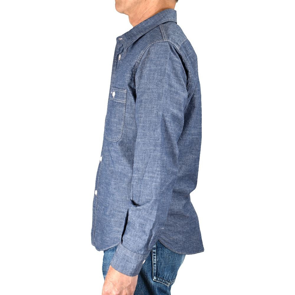 デラックスウエア (DELUXEWARE) 56 INDIGO CHAMBRAY 長袖インディゴ