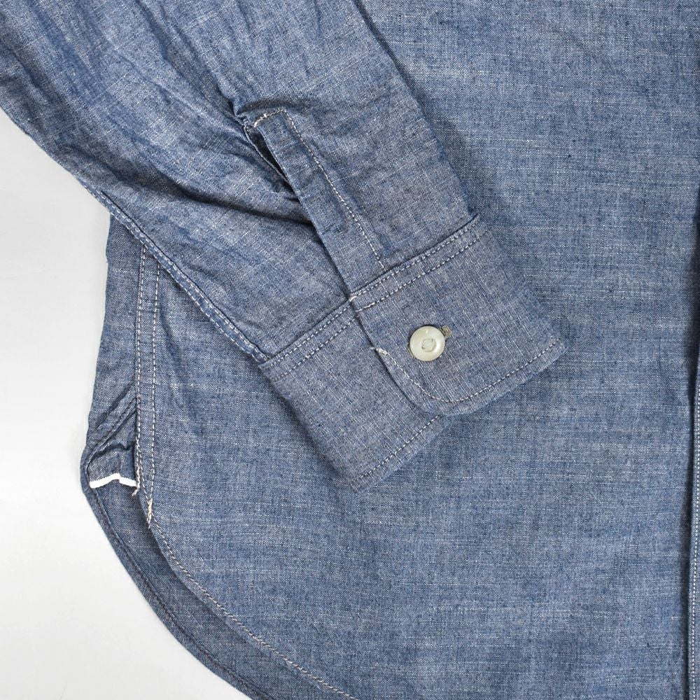 デラックスウエア (DELUXEWARE) 56 INDIGO CHAMBRAY 長袖インディゴシャンブレーシャツ 7623