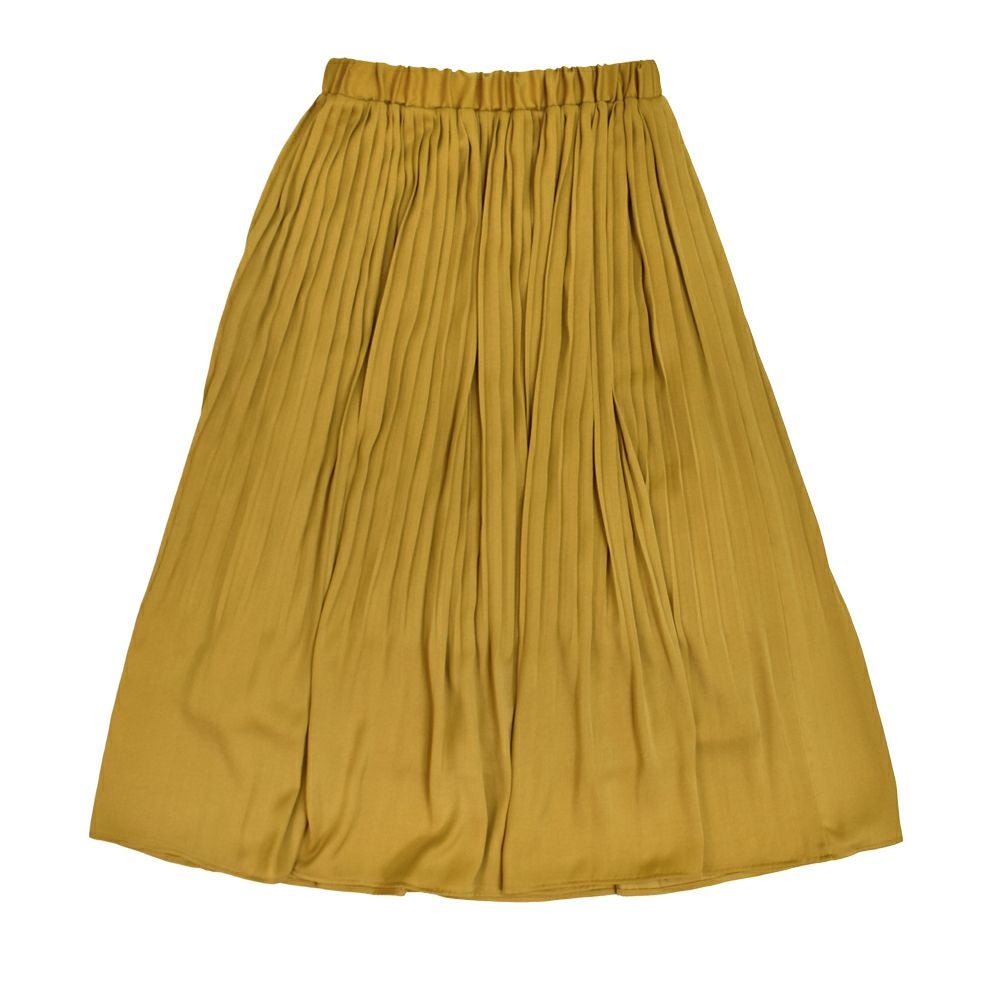 ソソット (sosotto) アンティークサテン消しプリーツスカート ロングスカート 裏付き ウエスト総ゴム オケージョン 42452117  44.マスタード