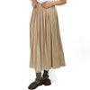 ソソット (sosotto) アンティークサテン消しプリーツスカート ロングスカート 裏付き ウエスト総ゴム オケージョン 42452117  44.マスタード