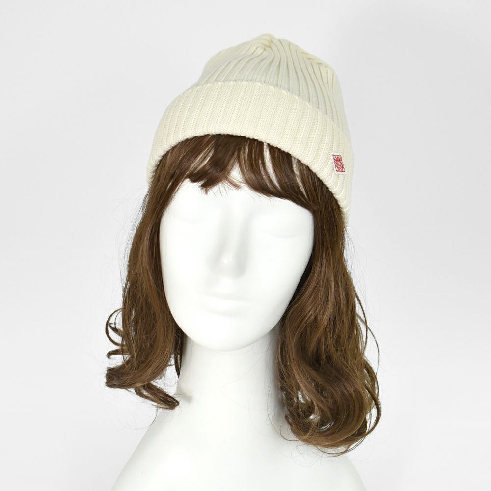 【新品】ダントン　ニット帽　ニットキャップ　アイボリー 一部セール】ダントン (DANTON) WOOL RIB KNIT BEANIE ニット帽 ニット
