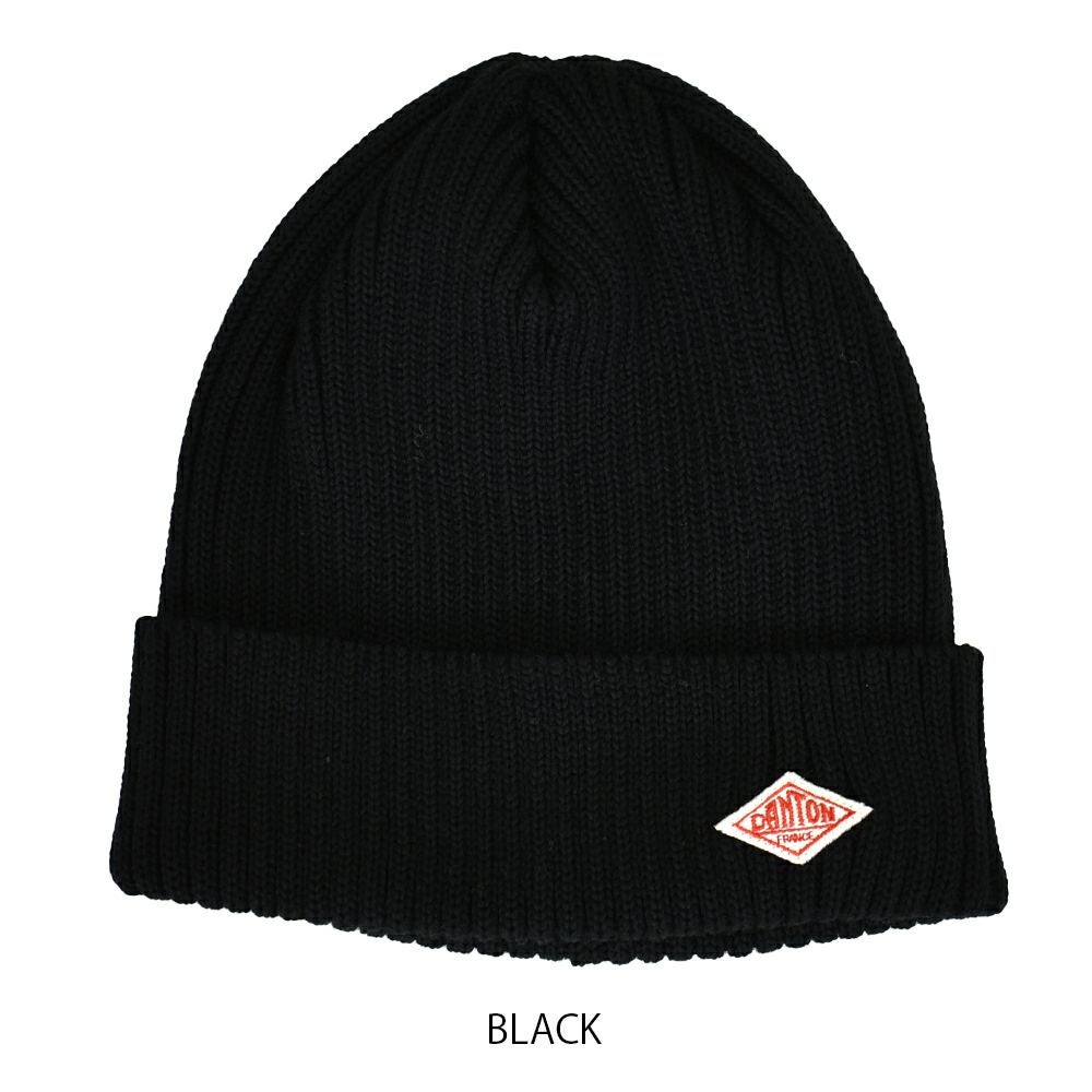 【新品】ダントン　ニット帽　ニットキャップ　ブラック　黒 一部セール】ダントン (DANTON) WOOL RIB KNIT BEANIE ニット帽 ニット