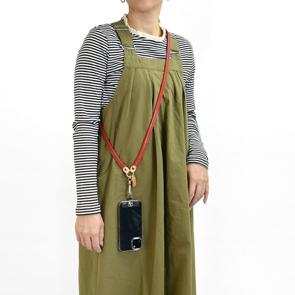 イルビゾンテ (IL BISONTE) スマートフォンストラップ レザースマホ