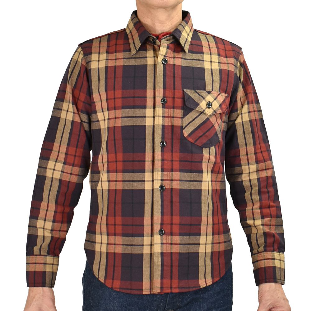 デラックスウエア (DELUXEWARE) ORIGINAL PURPLE CHECK 長袖チェック