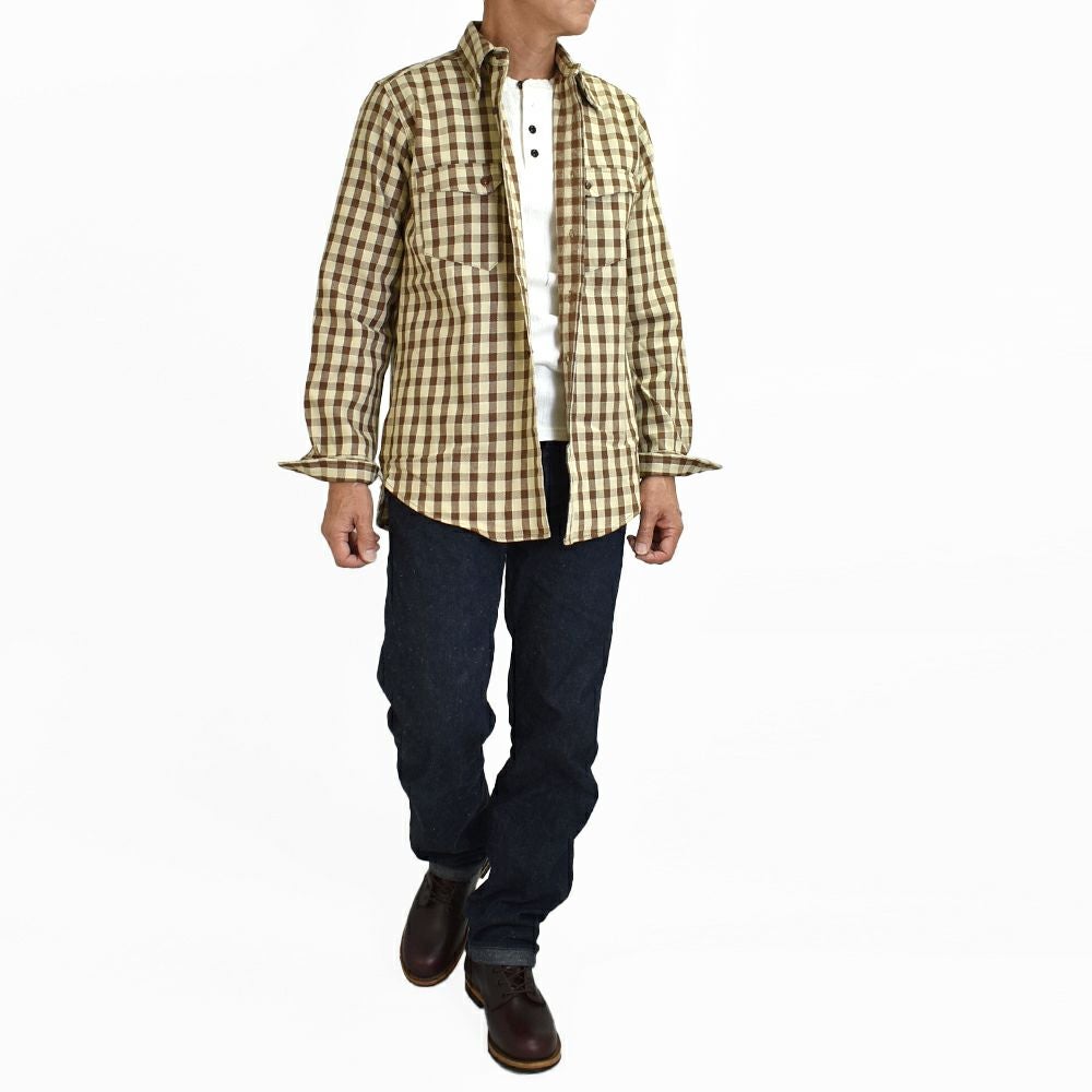 ウエアハウス (WAREHOUSE) LONG HORN TYPE FLANNEL WESTERN SHIRTS