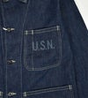 コリンボ (COLIMBO) NAVAL WORK JKT. N-3 TYPE **10oz DENIM** CUSTOM -NAD CHARLESTON- ネイバル ワークジャケット. N-3タイプ -エヌ エー ディー チャールストン- カバーオール ミリタリーワークジャケット デニムジャケット ZZ-0164