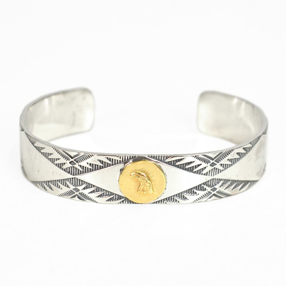 LARRY STAMPED HEAD EAGLE BR-0075 SMITH(ラリースミス)バングル LARRY イーグル　金 バングル ブレス ラリースミス SMITH アクセサリー