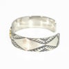 ラリースミス(LARRY SMITH) EAGLE HEAD STAMPED BRACELET (18K GOLD ACCENT, RUG PATTERN) バングル ブレスレット シルバーアクセサリー BR-0120