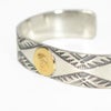 ラリースミス(LARRY SMITH) EAGLE HEAD STAMPED BRACELET (18K GOLD ACCENT, RUG PATTERN) バングル ブレスレット シルバーアクセサリー BR-0120
