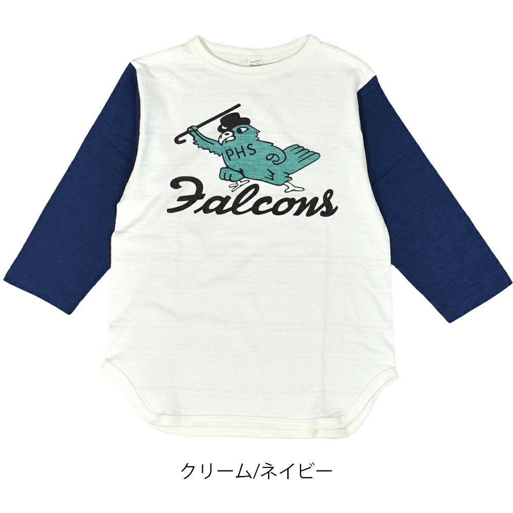 ウエアハウス (WAREHOUSE) Lot 4800 7分袖ベースボールT FALCONS