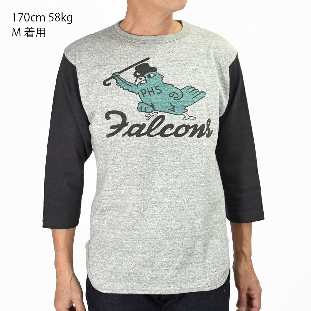 ウエアハウス (WAREHOUSE) Lot 4800 7分袖ベースボールT FALCONS