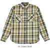 コリンボ (COLIMBO) CROW DOG FLANNEL SHIRT クロゥドッグ フランネルシャツ 長袖チェックネルシャツ ZZ-0311 01.Cream Check
