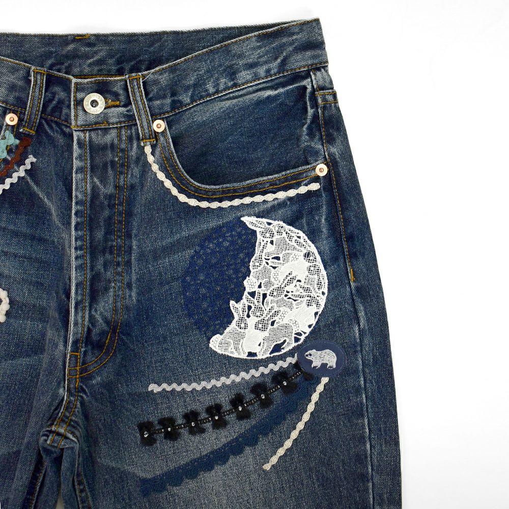 マーブルシュッド (marble SUD) cosmic DENIM ジーンズ リメイク
