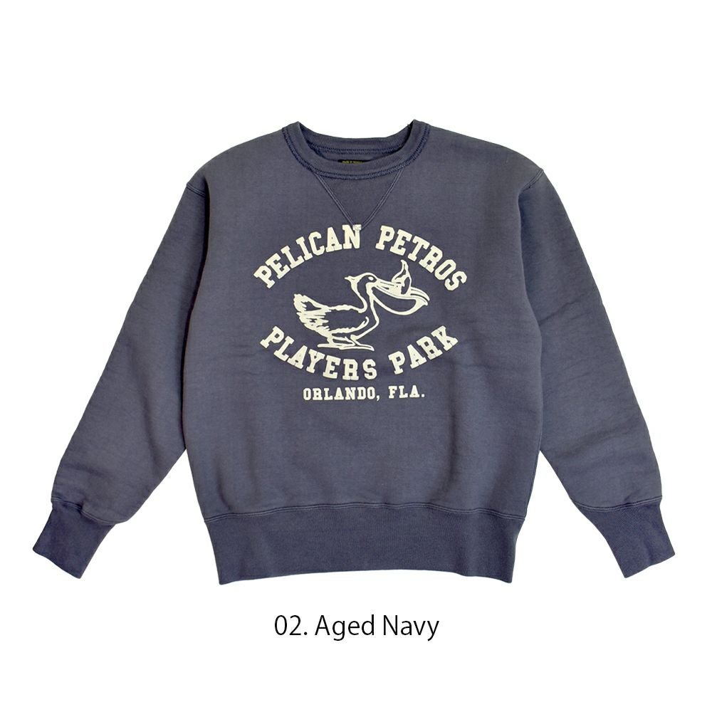 コリンボ (COLIMBO) KEYSTONE SWEAT SHIRT -PELICAN PETROS- キーストーン スウェットシャツ -ペリカンペトロス- 長袖プリントスウェットシャツ ZZ-0421 02.Aged Navy