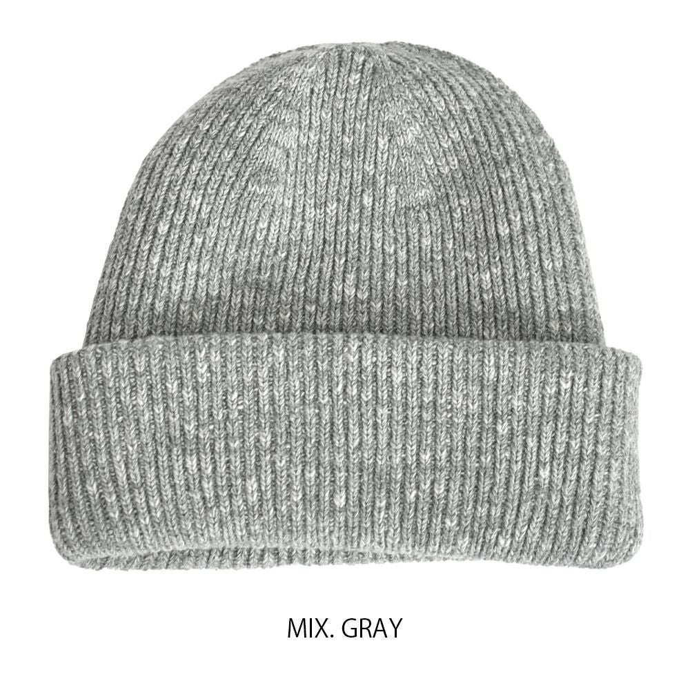 デラックスウエア(DELUXEWARE) KNIT CAP 帽子 コットンニット帽 ニットキャップ ビーニー DLC-005 MIX.GRAY
