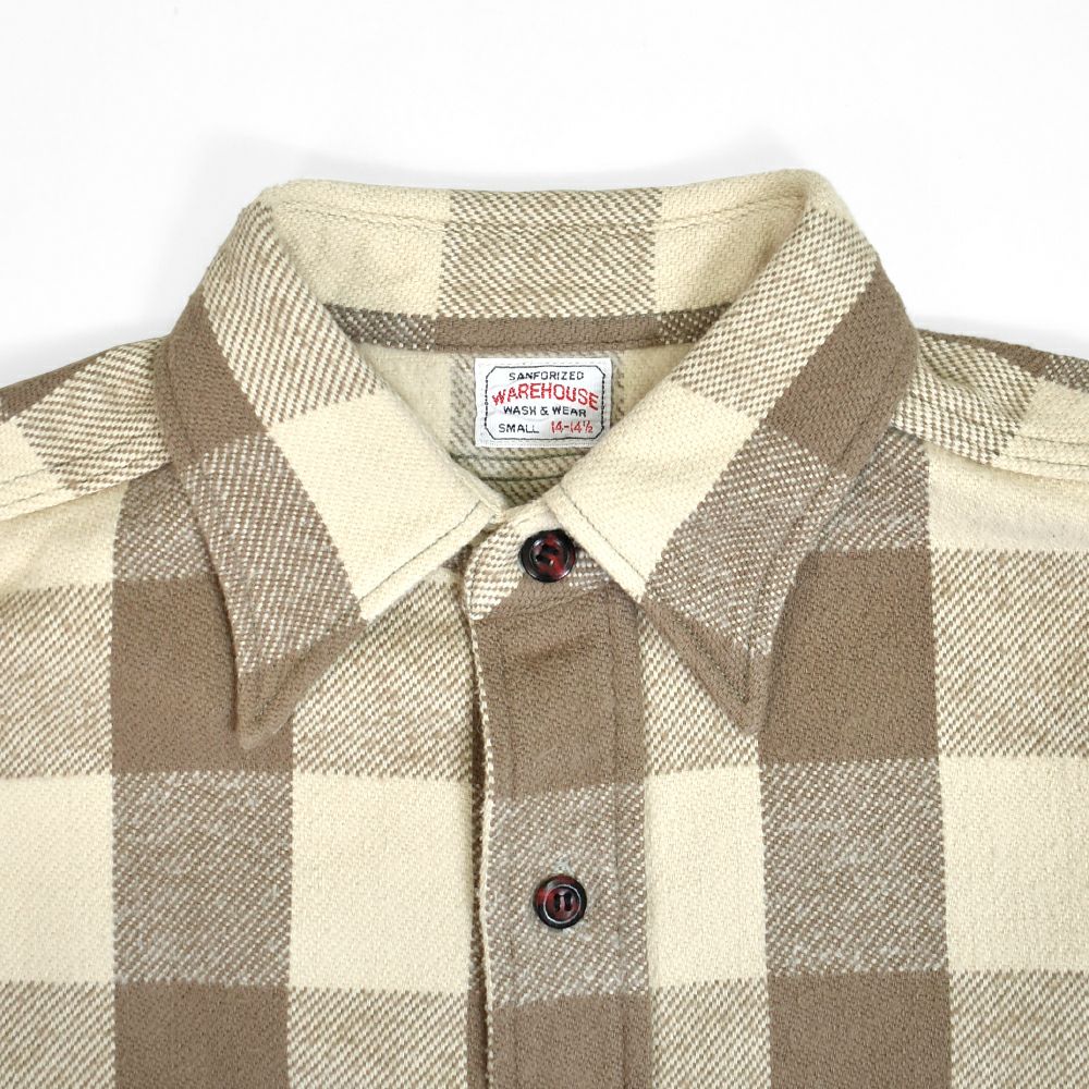 ウエアハウス (WAREHOUSE) Lot 3104 FLANNEL SHIRTS A柄 B柄 ONE WASH 長袖チェックネルシャツ 3104
