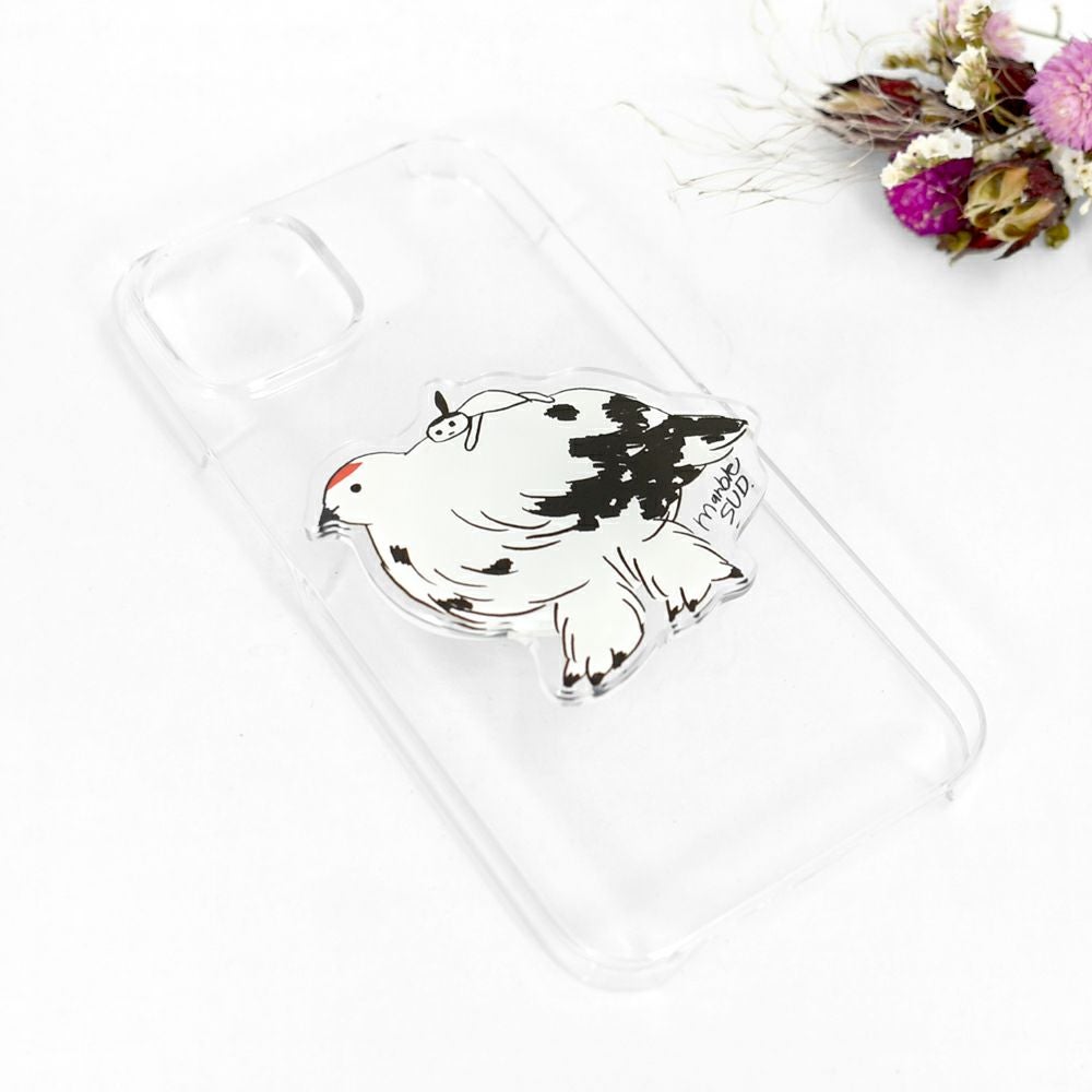 マーブルシュッド(marble SUD)スマホグリップ raicho エビスミナミちゃん×ライチョウ ライチョウ保護スクラムプロジェクト 長野県 90EF999238