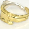 ラリースミス (LARRY SMITH) KAZEKIRI FEATHER RING No. 33 (18K GOLD ACCENT) フェザー リング 指輪 シルバーアクセサリー EFRG-0033