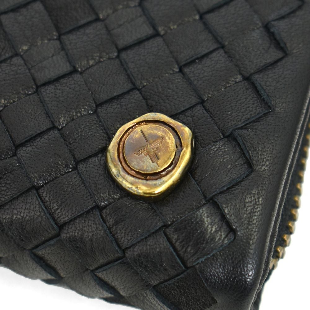 アインソフ (Ain Soph) メッシュラウンドファスナー長財布 革財布 黒 DA1603-CNP