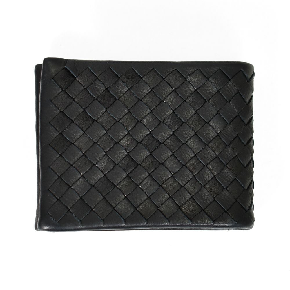 アインソフ (Ain Soph) メッシュ 二つ折り財布 革財布 黒 ギフト (242010) DA1604-CNP