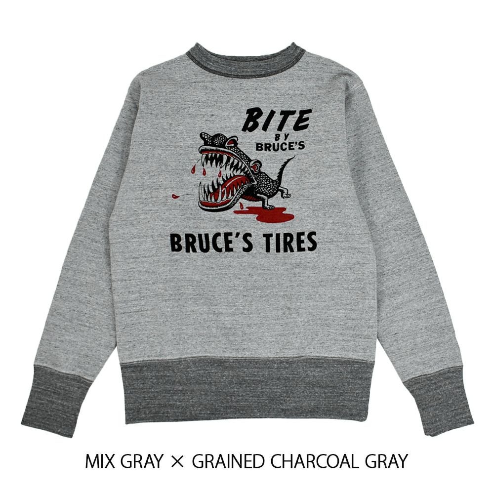 フリーホイーラーズ (FREEWHEELERS) -BRUCE'S TIRES- CREW NECKED