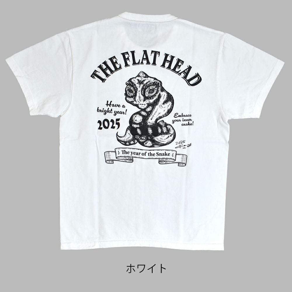 フラットヘッド(THE FLAT HEAD) 小松美羽 干支 Tシャツ 巳 半袖