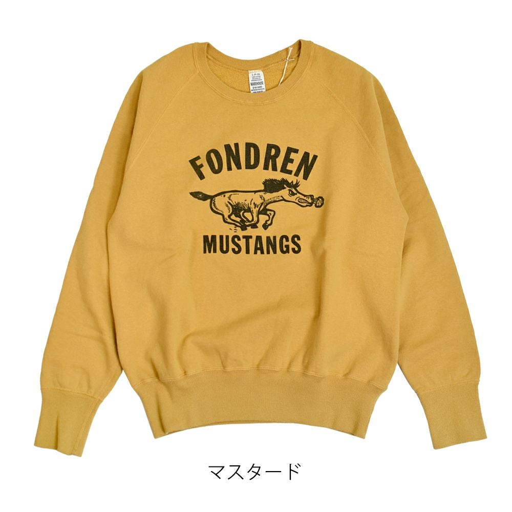 ウエアハウス (WAREHOUSE) Lot 461 FONDREN 長袖プリントトレーナー スウェットシャツ 461 マスタード
