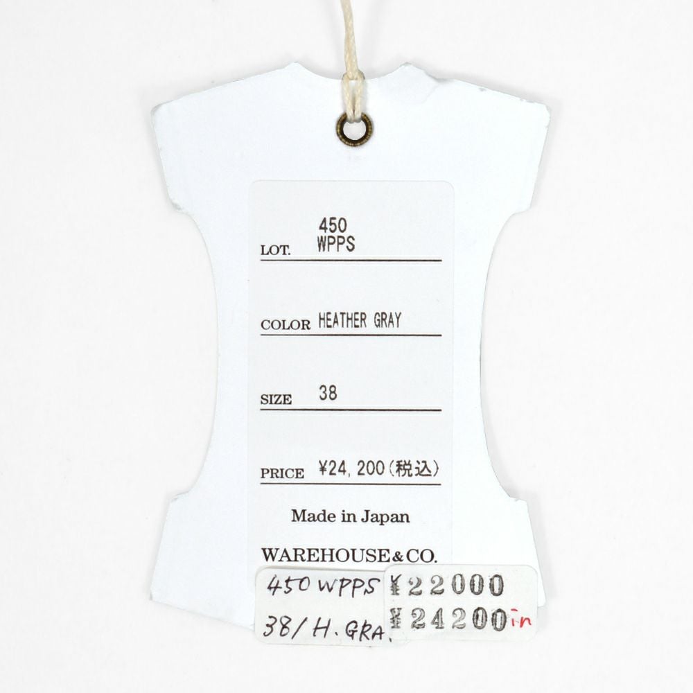 ウエアハウス (WAREHOUSE) Lot 450 2本針フード WPPS 長袖プリントスウェットパーカー 450