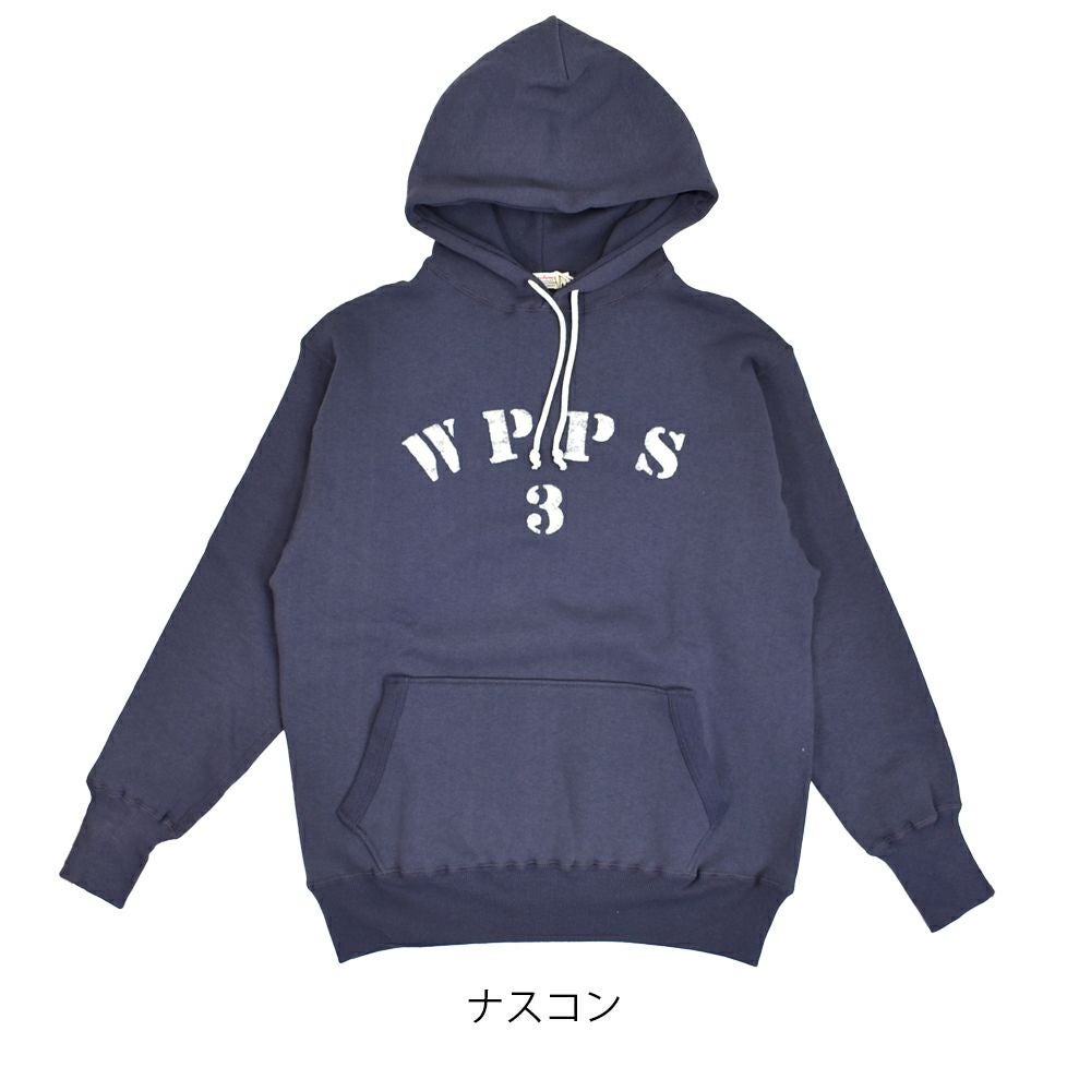 ウエアハウス (WAREHOUSE) Lot 450 2本針フード WPPS 長袖プリントスウェットパーカー 450 ナスコン