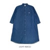 ダントン (DANTON) DOT BUTTON B.D. LONG SHIRT L/S 長袖デニムワンピース DT-B0294DUG LIGHT INDIGO
