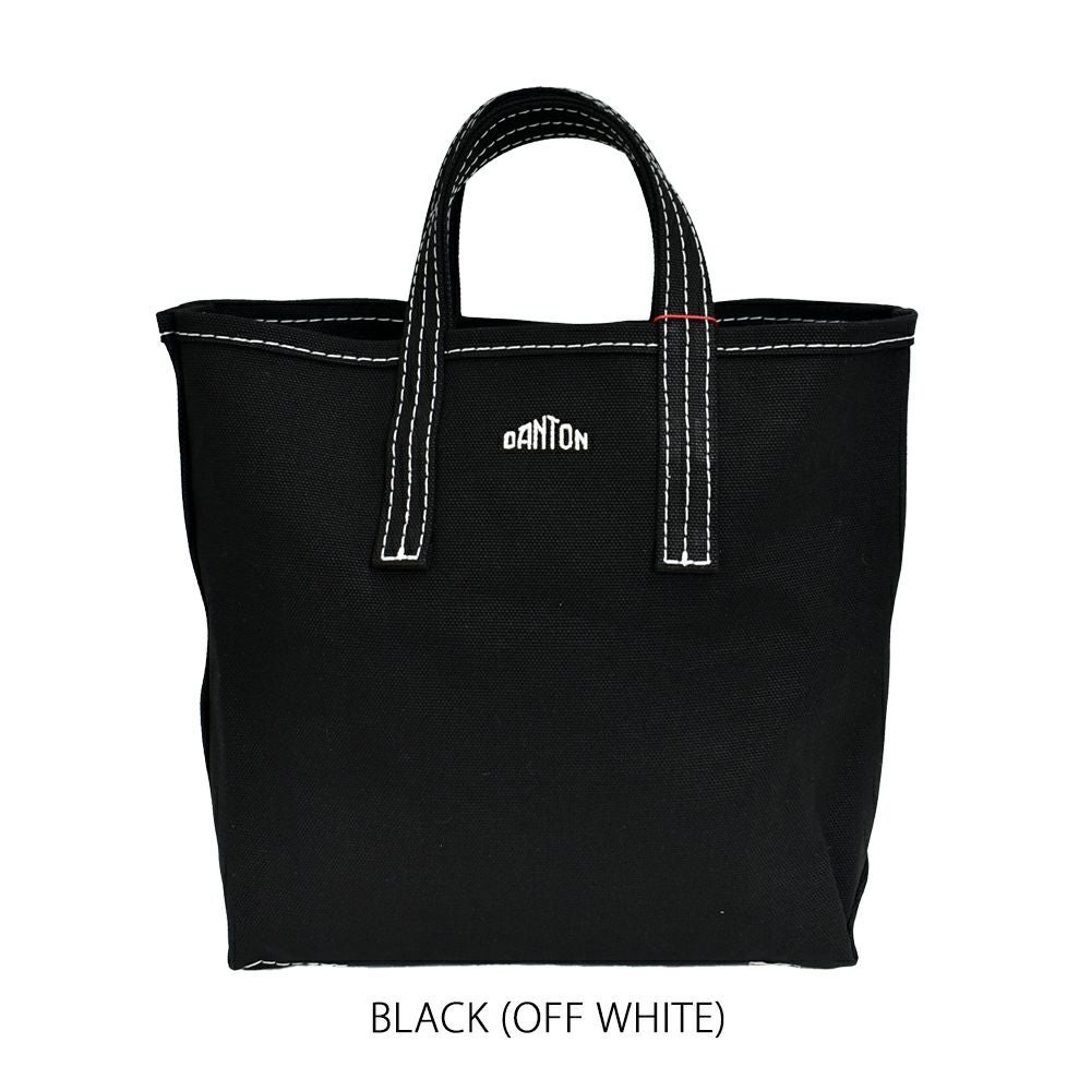 ダントン (DANTON) VOSGES MOYEN COTTON CANVAS TOTE BAG キャンバストートバッグ BLACK(OFF WHITE)