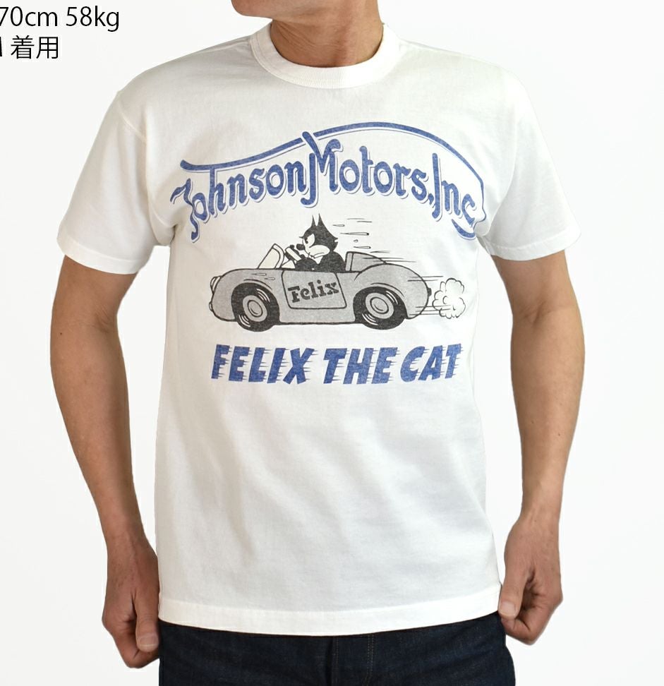 トイズマッコイ (TOYS McCOY) FELIX THE CAT TEE -JOHNSON MOTORS- 半袖プリントTシャツ FELIX THE CAT ポルシェ550スパイダー TMC2502