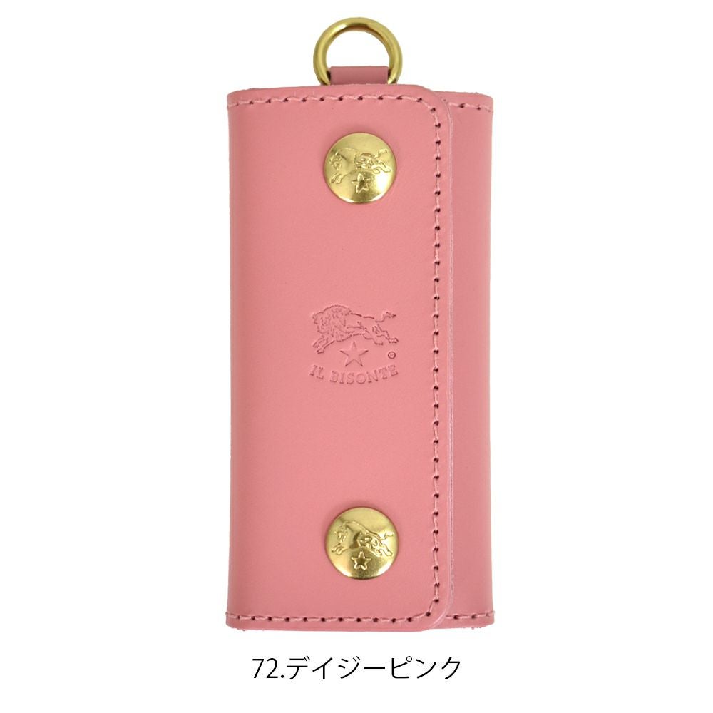 イルビゾンテ (IL BISONTE) キーケース 限定カラー リング付きレザーキーケース 54252305851 54252-3-05851 72.デイジーピンク