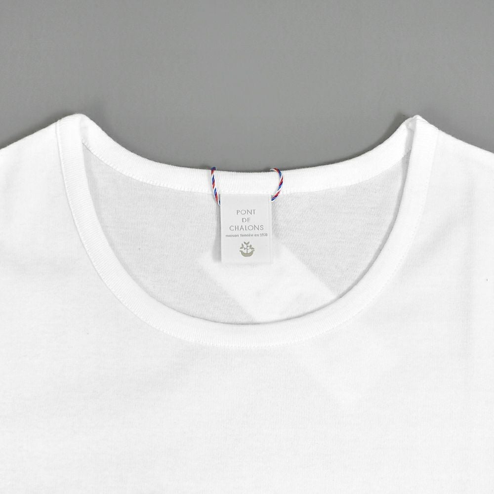 ポンデシャロン (PONT DE CHALONS) トロワ半袖PO 半袖コットンTシャツ ワンポイント刺繍 日本製 22413222