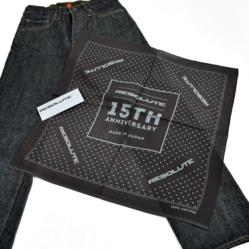 リゾルト (RESOLUTE) GB710 15thブラックモデル ブラックジーンズ ワンウォッシュ スリムストレート デニムパンツ 15周年