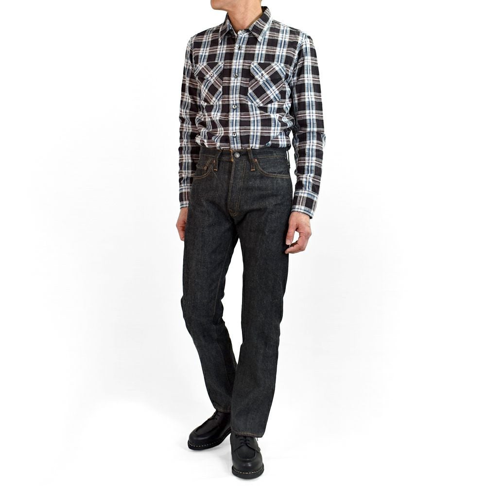 リゾルト (RESOLUTE) GB710 15thブラックモデル ブラックジーンズ ワンウォッシュ スリムストレート デニムパンツ 15周年