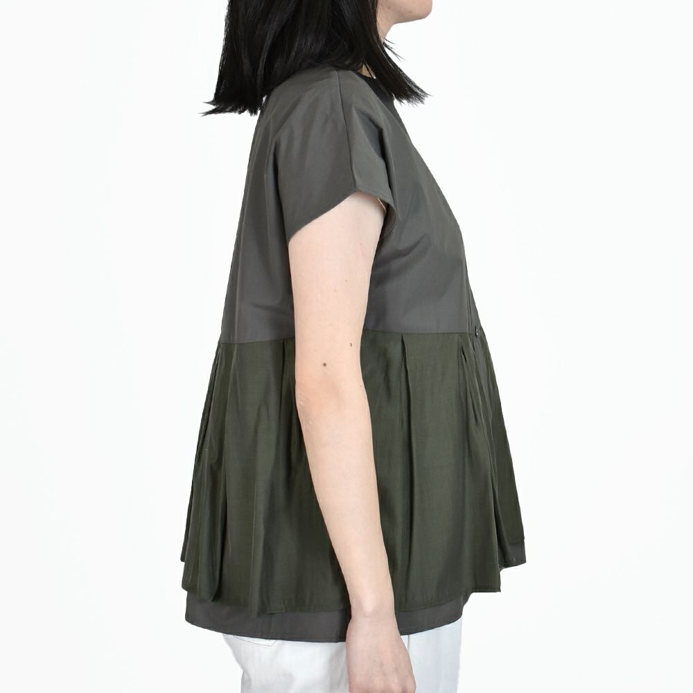 ケレン(KELEN) -UTA- 2WAY TUCK DESIGN TOPS 半袖シャツ ブラウス LKL25HBL2208