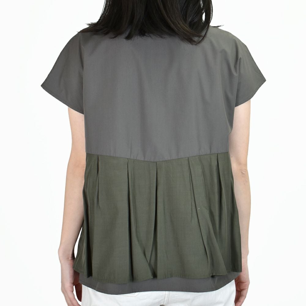 ケレン(KELEN) -UTA- 2WAY TUCK DESIGN TOPS 半袖シャツ ブラウス LKL25HBL2208