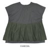 ケレン(KELEN) -UTA- 2WAY TUCK DESIGN TOPS 半袖シャツ ブラウス LKL25HBL2208 CHARCOAL