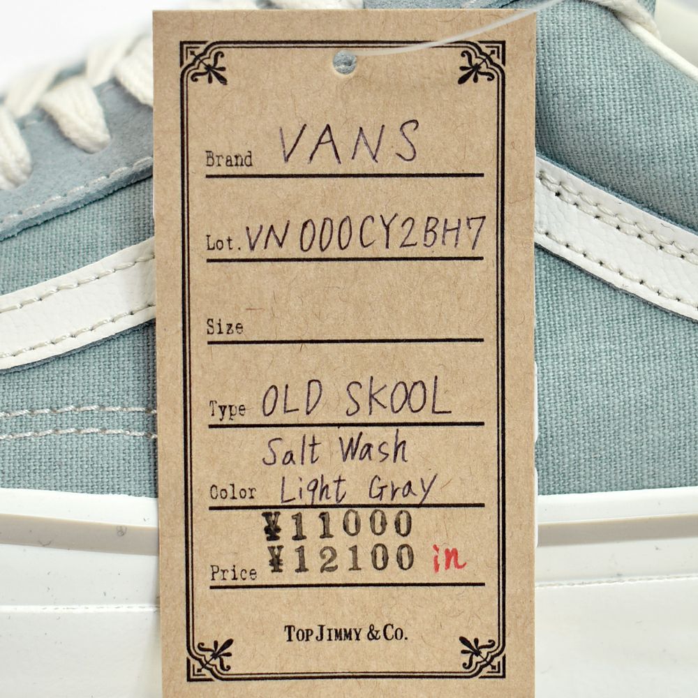 バンズ/ヴァンズ (VANS) MTE OLD SKOOL SALT WASH LIGHT GRAY オールドスクール 靴 ローカットスニーカー VN000CY2BH7