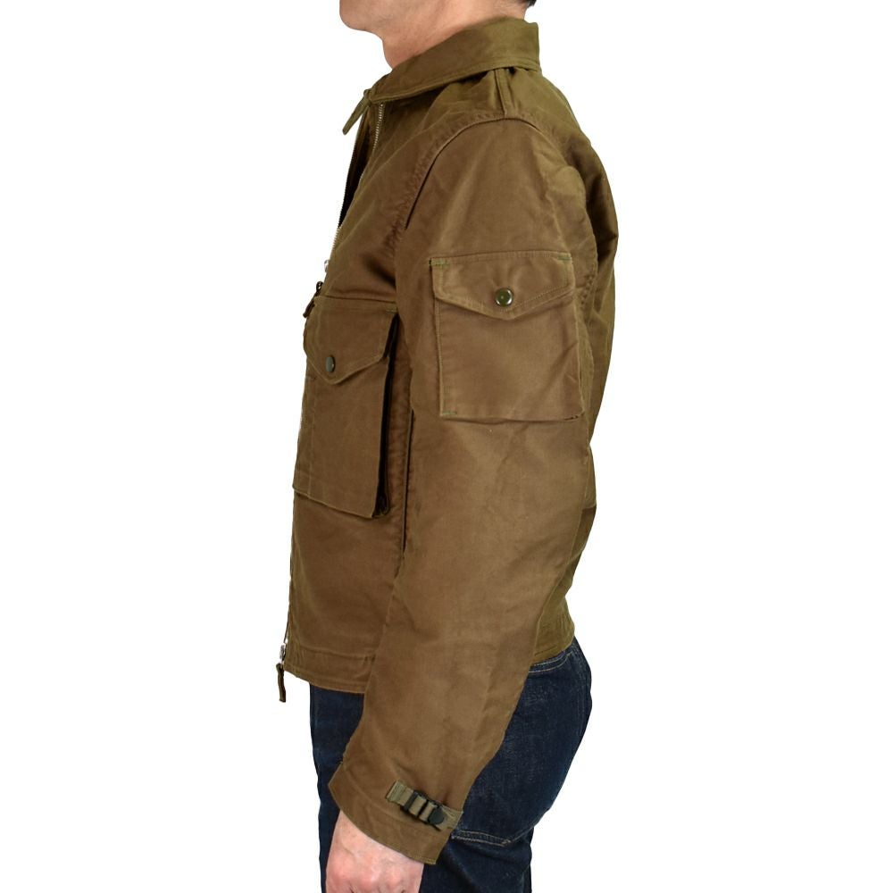 フリーホイーラーズ (FREEWHEELERS) -S-8 AVIATORS' JACKET- 1930~1940s MILITARY IMAGE SUMMER FLYING JACKET Original High Density Jungle Cloth SEPIA BROWN ミリタリージャケット ライトアウター コート 2521006