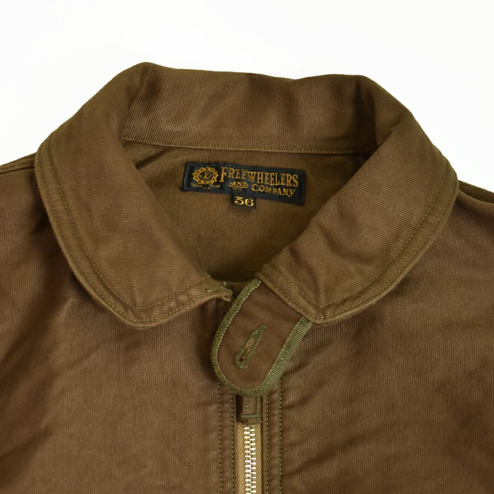 フリーホイーラーズ (FREEWHEELERS) -S-8 AVIATORS' JACKET- 1930~1940s MILITARY IMAGE SUMMER FLYING JACKET Original High Density Jungle Cloth SEPIA BROWN ミリタリージャケット ライトアウター コート 2521006
