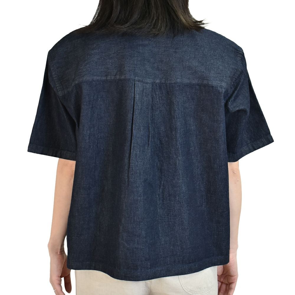 セール】ダントン (DANTON) WOMEN'S DOT BUTTON B.D. SHORT SHIRT S/S