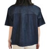 ダントン (DANTON) WOMEN'S DOT BUTTON B.D. SHORT SHIRT S/S 半袖デニムシャツ ブラウス DT-B0336DUG