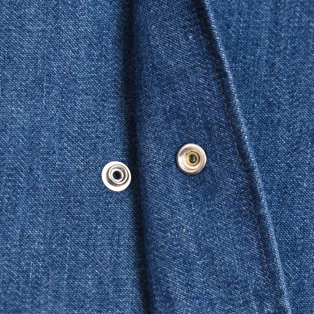 ダントン (DANTON) WOMEN'S DOT BUTTON B.D. SHORT SHIRT S/S 半袖デニムシャツ ブラウス DT-B0336DUG