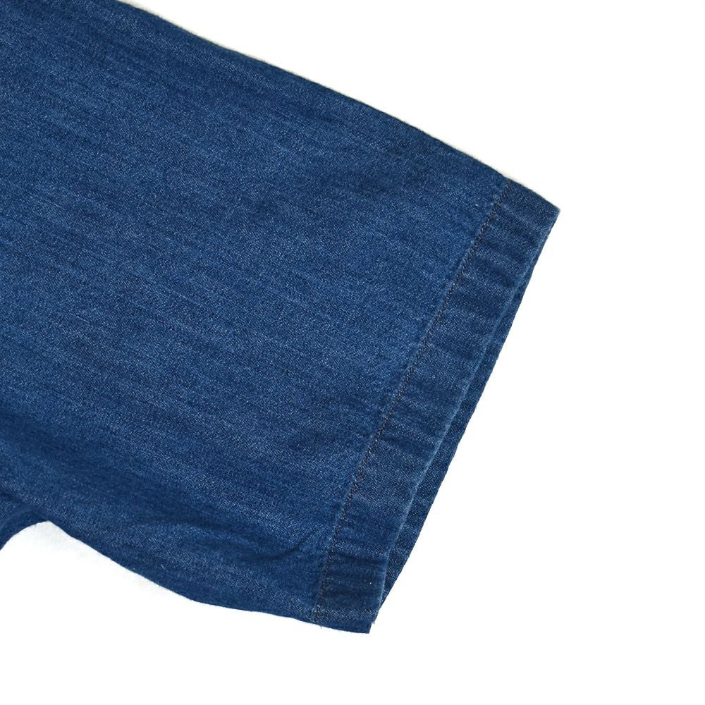 ダントン (DANTON) WOMEN'S DOT BUTTON B.D. SHORT SHIRT S/S 半袖デニムシャツ ブラウス DT-B0336DUG